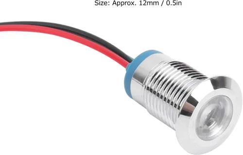 Vista 5 de Marhynchus 4 juegos de luces indicadoras LED precableadas LED redondas, impermeables, luz de 2 colores, electrodo de ánodo común de 12-24 V 0.472 in