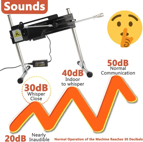 Vista 4 de FREDORCH Máquina sexual premium, versión con cable/inalámbrica, doble carrera de varilla de 1.2 in-5.9 in, longitud telescópica ajustable