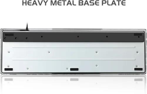 Vista 9 de Combo de teclado y mouse para juegos, teclado con retroiluminación LED RGB K1 con cable con 104 teclas para computadora, PC, teclado