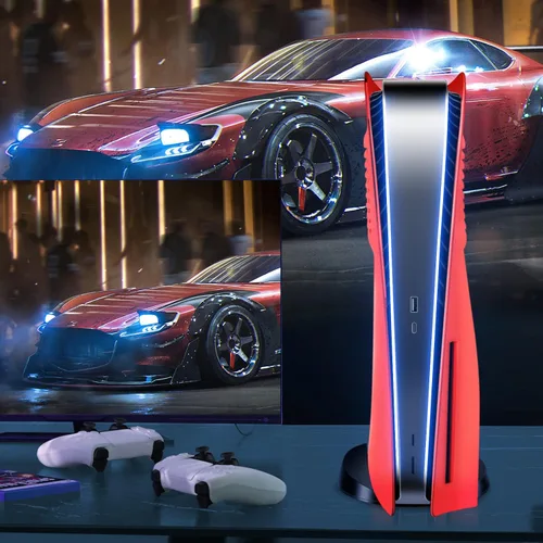 Vista 6 de SIKEMAY Placas de cubierta de consola PS5 para Disc Edition, Playstation 5 Accesorios Cubiertas de placa frontal personalizadas duras a prueba