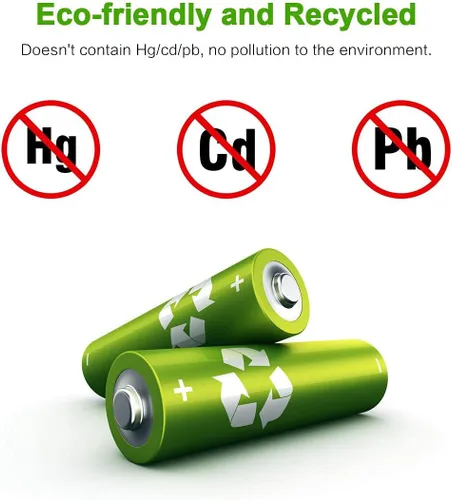 Vista 5 de EBL Rechargeable AAA Batteries 10 Pack High Capacity 1100mAh (10 Pack- 2 * 5 Color in One Box) 1.2V Ni-Mh Triple AAA Battery ProCyco Technology