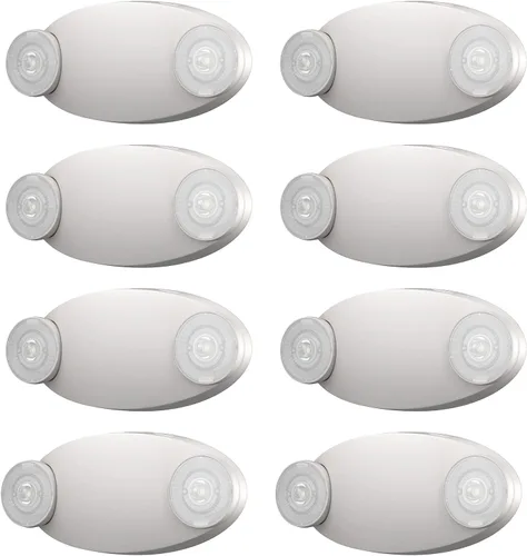 Vista 9 de 1 paquete de luces LED de emergencia con respaldo de batería, ajustable, 2 luces LED de emergencia para cabeza de ojo de insectos, con certificación