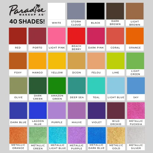 Vista 5 de Mehron Makeup Paradise AQ pintura facial y corporal, verde claro. Series pastel, 40 gramos