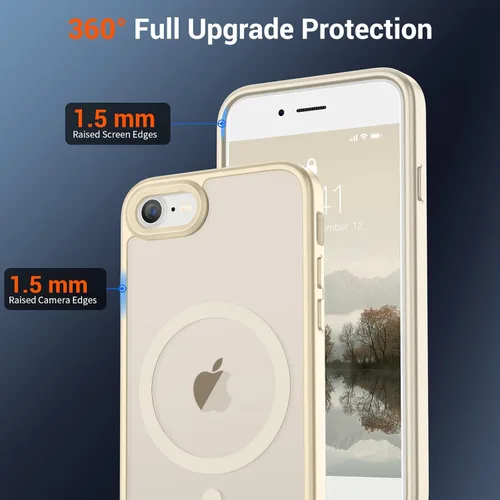 Vista 1613 de SUPFINE - Funda magnética para iPhone 13 Pro Max (compatible con MagSafe), (protección contra caídas de grado militar de 10 pies), delgada, Negro