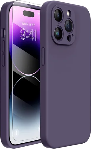 Vista 181 de Miracase Funda compatible con iPhone 12 y iPhone 12 Pro, goma de gel de silicona líquida, protección de cuerpo completo a prueba de golpes